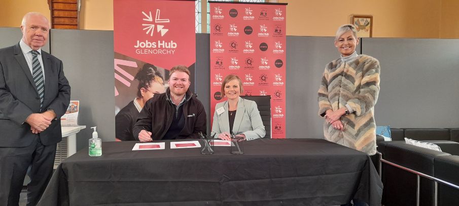 Signing the Jobs Hub pledge